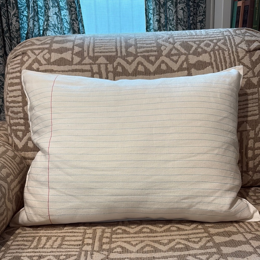 Notebook Paper Design Throw Pillow